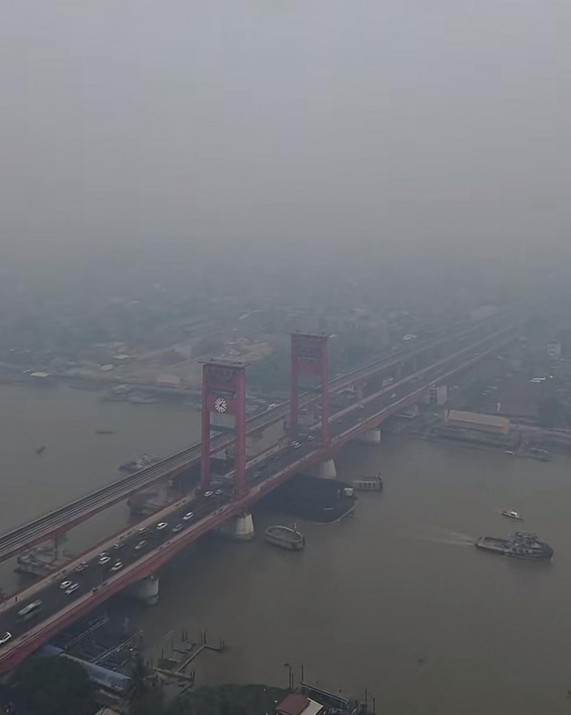 Palembang Bertahan Di Nomor 1 Dengan Kualitas Udara Berbahaya