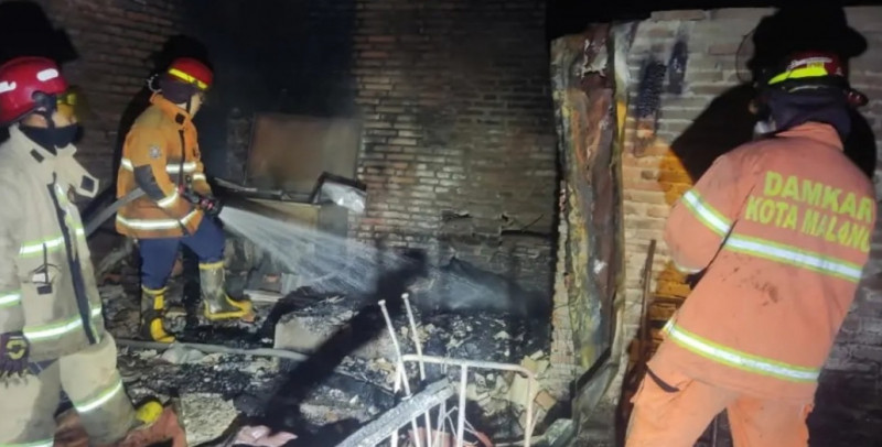 Dapur Produksi Tempe di Merjosari Malang Terbakar, Kerugian Capai Rp35 Juta