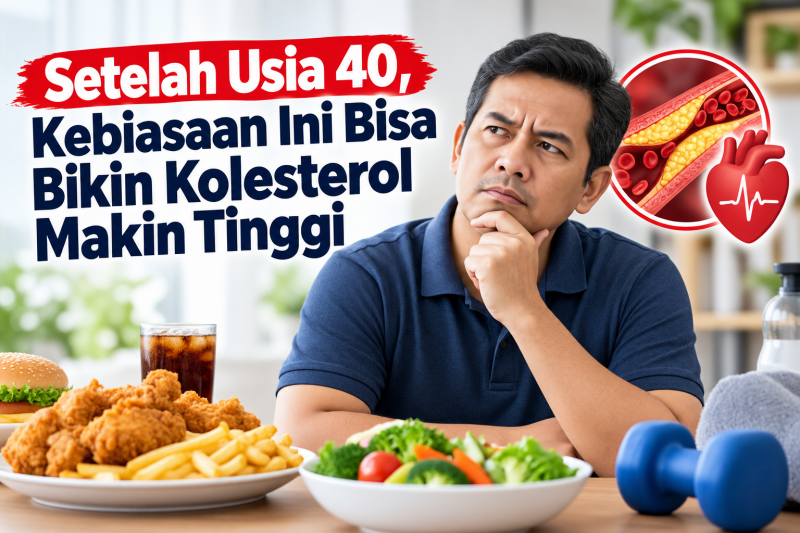 Setelah Usia 40, Kebiasaan Ini Bisa Bikin Kolesterol Makin Tinggi