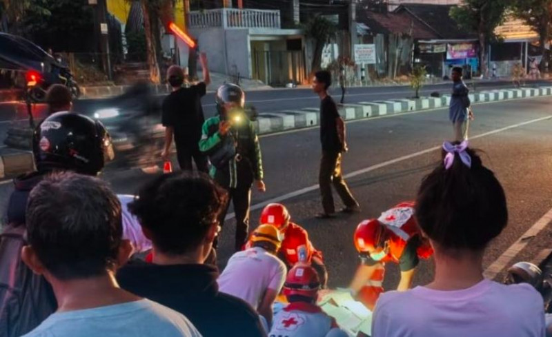 Kecelakaan Maut Di Jalan Magelang KM 8,5 Sleman,Pengendara Honda Scoopy Meninggal Di Tempat